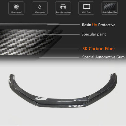 Front Bumper Lip V1 (for Base, 2014-2019, Carbon) for Audi ТТ 2014-2023 - image 5