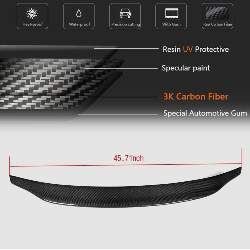 Spoiler V2 (for Sportback, Carbon) for Audi A5 2007-2015 - image 5