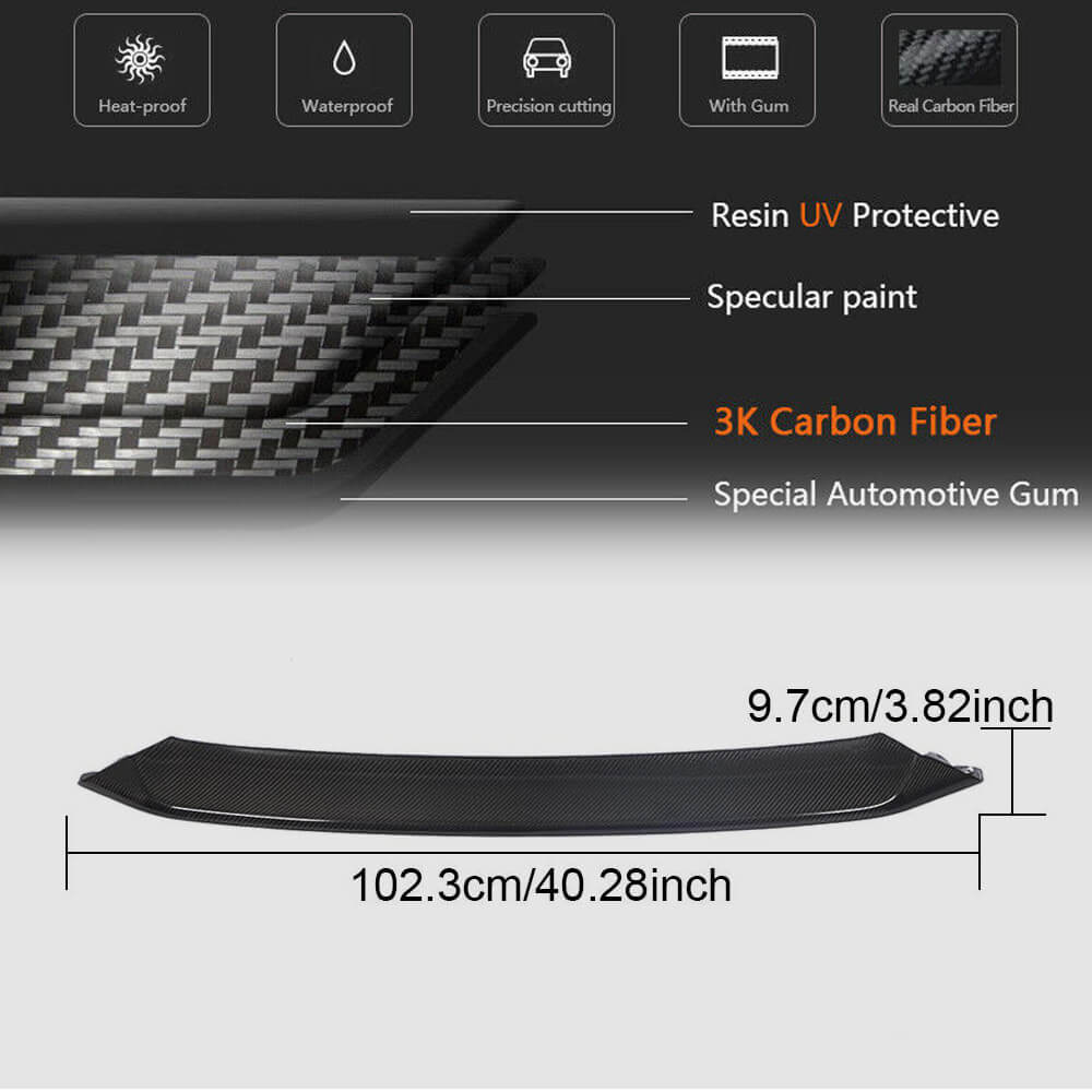 Front Bumper Lip Spoiler (2013-2015, Carbon) for Jaguar Project 7 2013-2015 - image 5