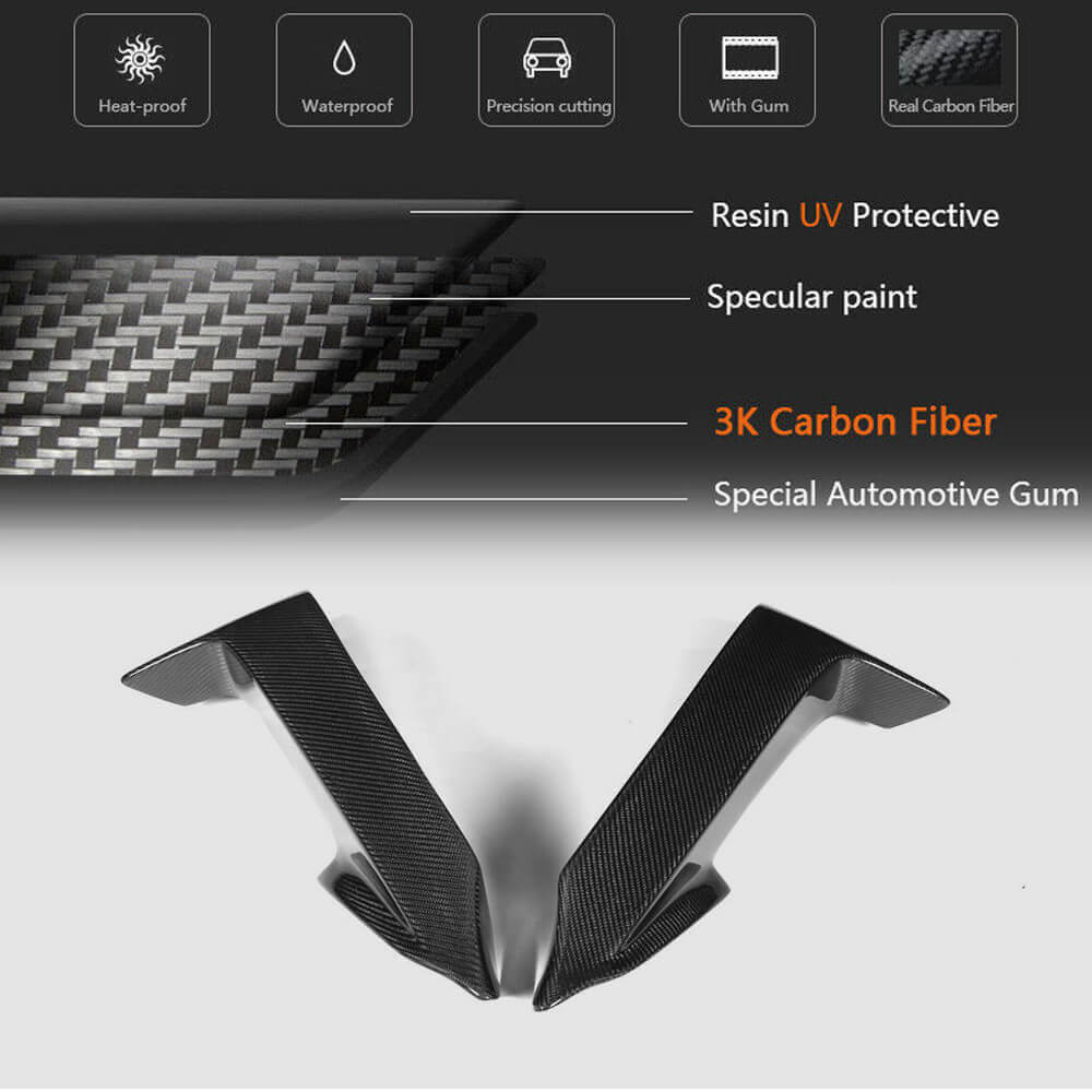 Front Bumper Splitters Carbon Fiber V2 (for M-Sport) for BMW 6 F12/F13/F06 2011-2015 - image 5