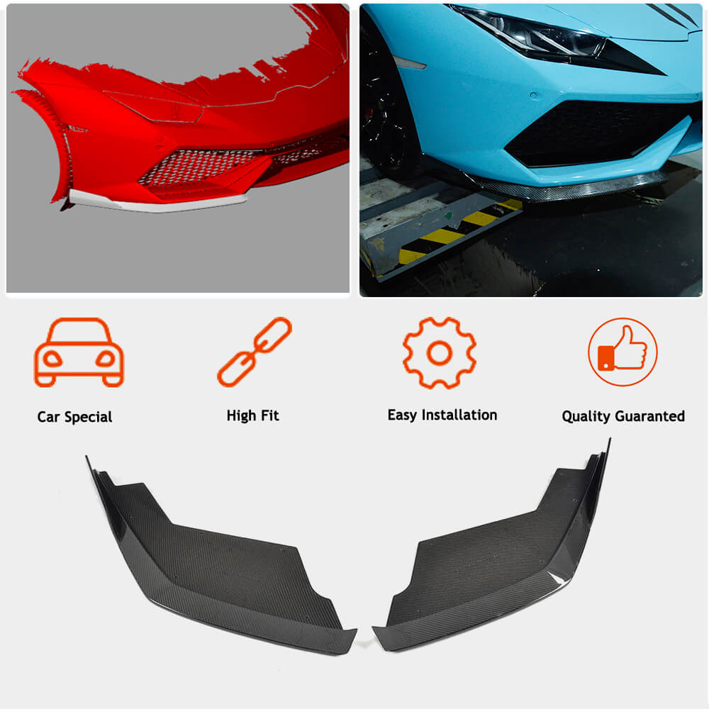 Front Bumper Flaps V1 Carbon for Lamborghini Huracan 2014- - image 5
