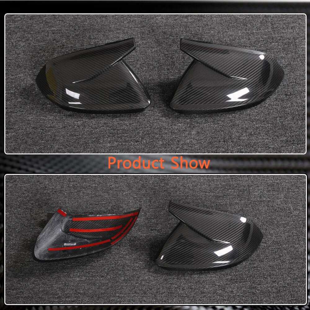 Mirror covers (2018-2023, Carbon, Without Lane Change Assist) for Audi Q8 2018- - image 5