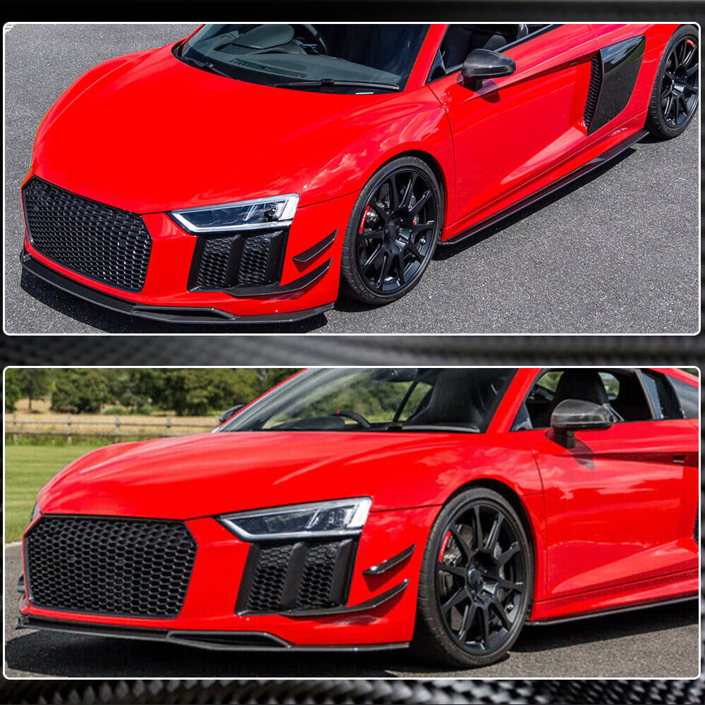 Front Bumper Lip V3 (2015-2020, Carbon) for Audi R8 2015- - image 5
