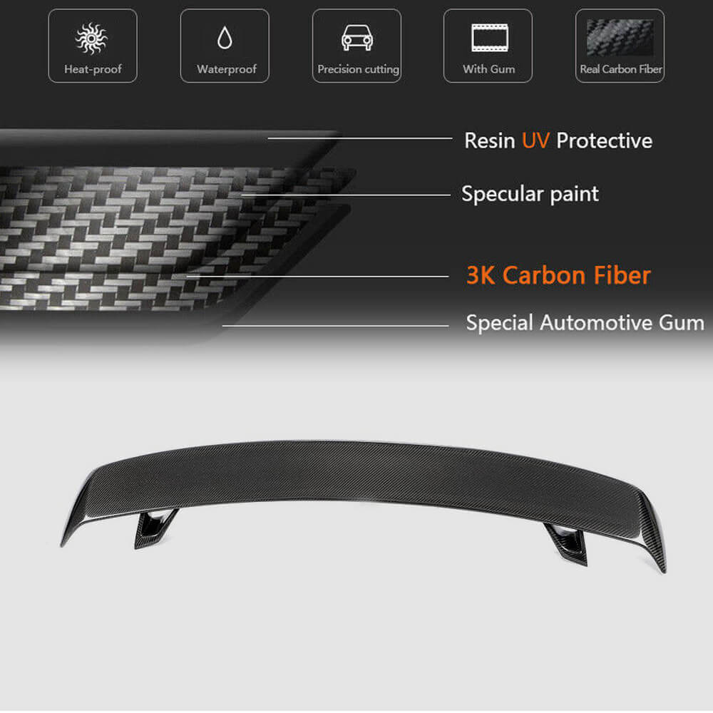 Spoiler V3 (Cabriolet, Carbon) for Audi A5 2007-2015 - image 5