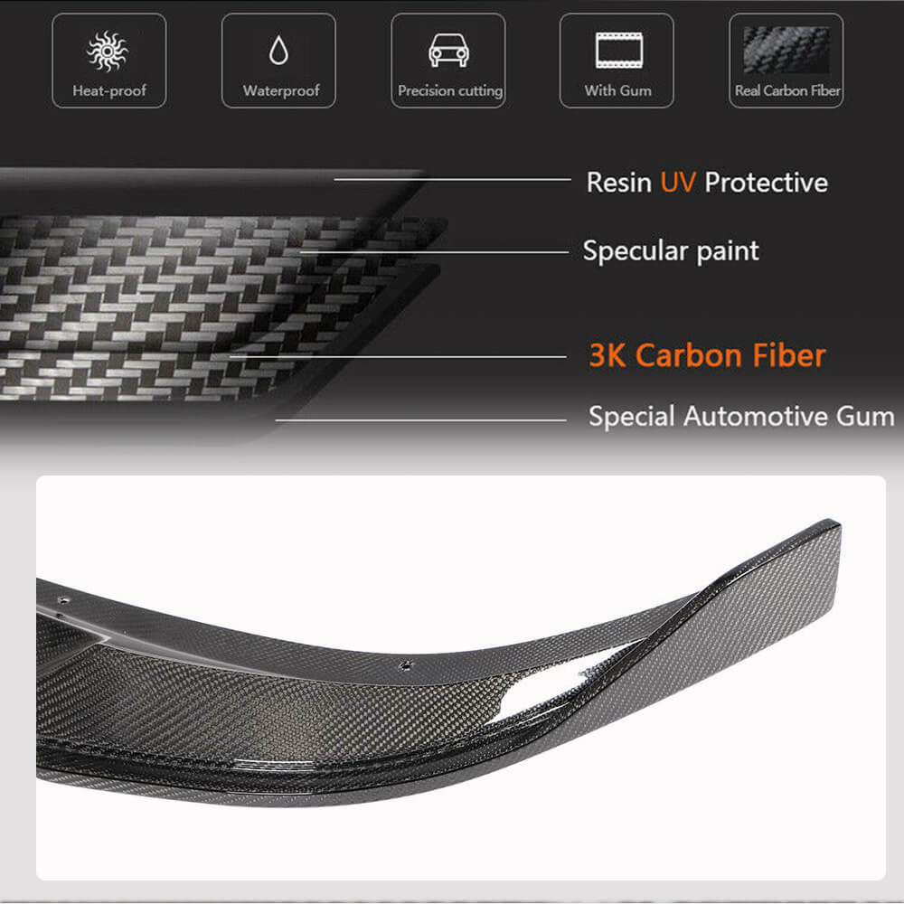 Front Bumper Lip Carbon Fiber V2 (2022+ M-Sport) for BMW 3 series G20/21 2018- - image 5