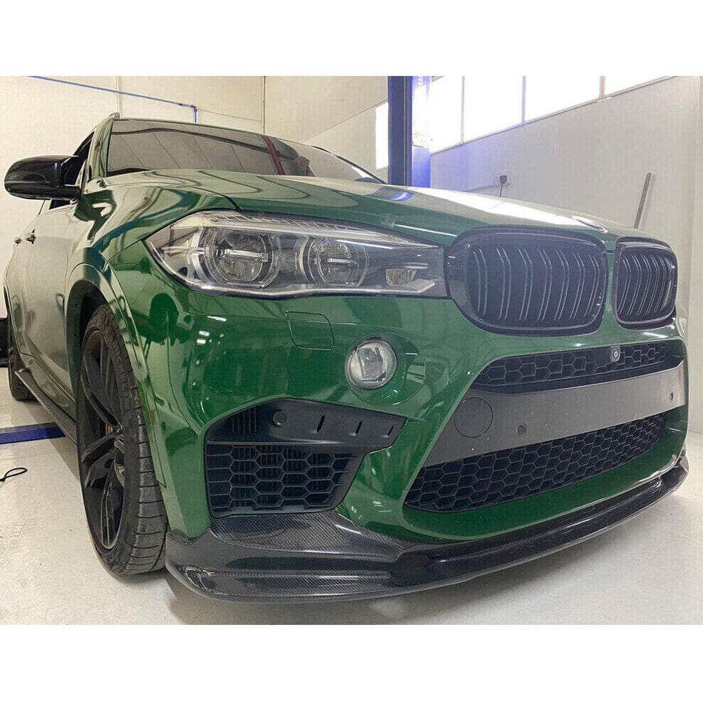 Front Bumper Lip V2 for F86, Carbon for BMW X6 F-16 2014-2019 - image 5