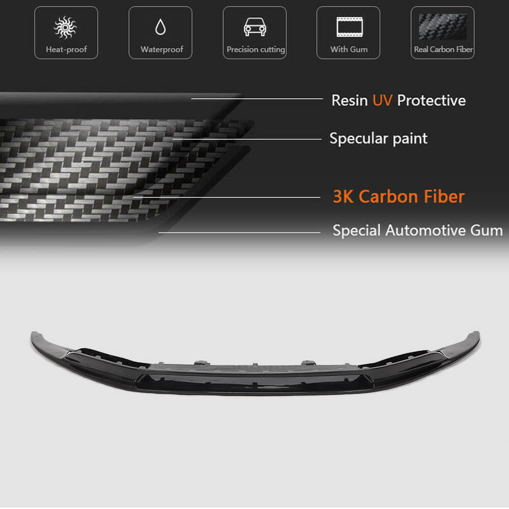 Front Bumper Lip V2 (2015-2020, Carbon) for Audi R8 2015- - image 5