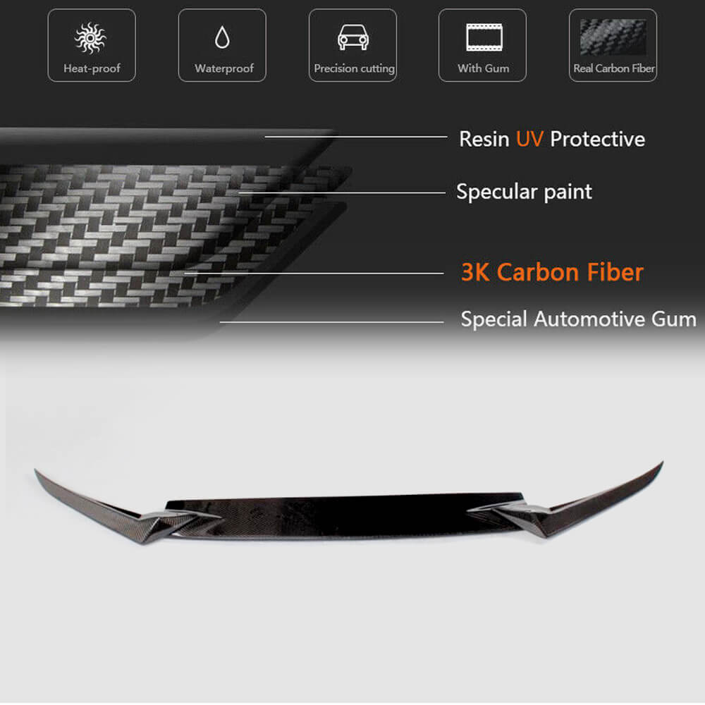Front Bumper Lip V3 Add-on (for R HB 2010-2013, Carbon) for Volkswagen Golf 6 2008-2014 - image 5