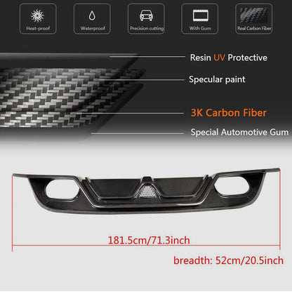 Rear bumper diffuser (2013-2019, Carbon) for Jaguar F-Type - image 5