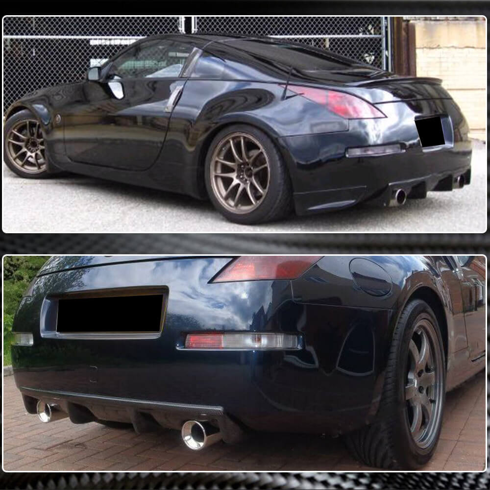 Rear Bumper Diffuser (2003-2009, Carbon) for Nissan 350Z 2002-2009 - image 5