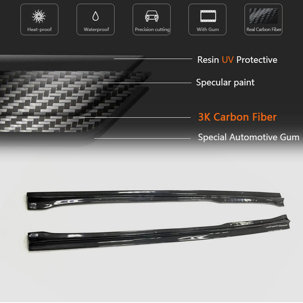 Side Skirts (for Base, Carbon) for Audi ТТ 2014-2023 - image 5