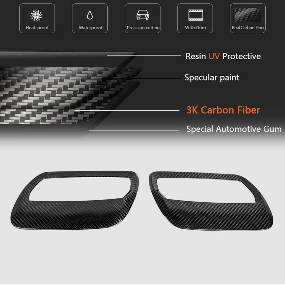 Covers on the hood (2018-2023, Carbon) for Ford Mustang 2015-2023 - image 5