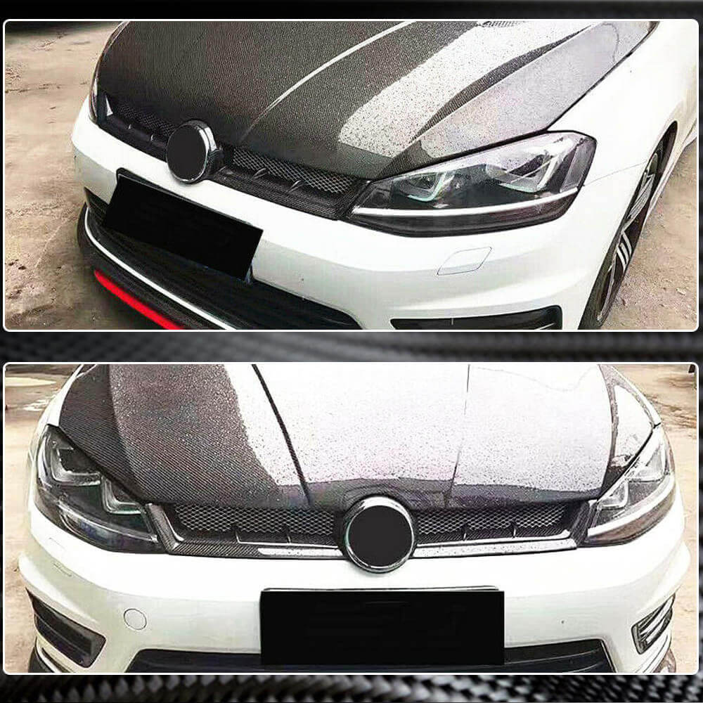 Front Grille (for HB 2012-2017, Dry Carbon) for Volkswagen Golf 7/E-Golf 2012-2020 - image 5