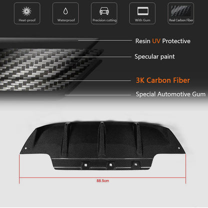 Rear Bumper Diffuser V2 (for M6, Carbon) for BMW 6 Series F12/F13/F06 2011-2018 - image 5