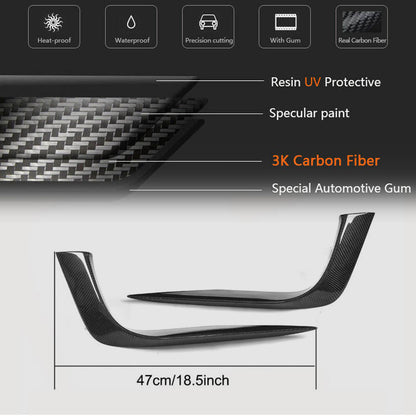 Covers on the front bumper (for Base/S/S Q4 2013-2017, Carbon) for Maserati Ghibli 2013-2023 - image 5
