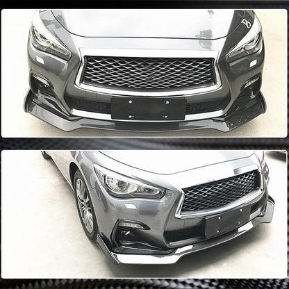 Lip V2 front bumper cover (for Q50 Sport 2018-2022, Carbon) for Infiniti Q50/Q60 2013-2024 - image 5