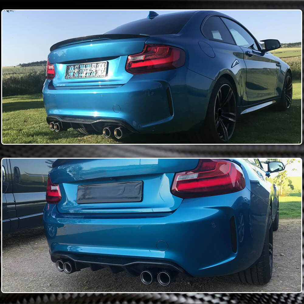 Rear Diffuser V6 (for F87 M2/M2C, Carbon) for BMW 2 Series F22/23 2014-2021 - image 5