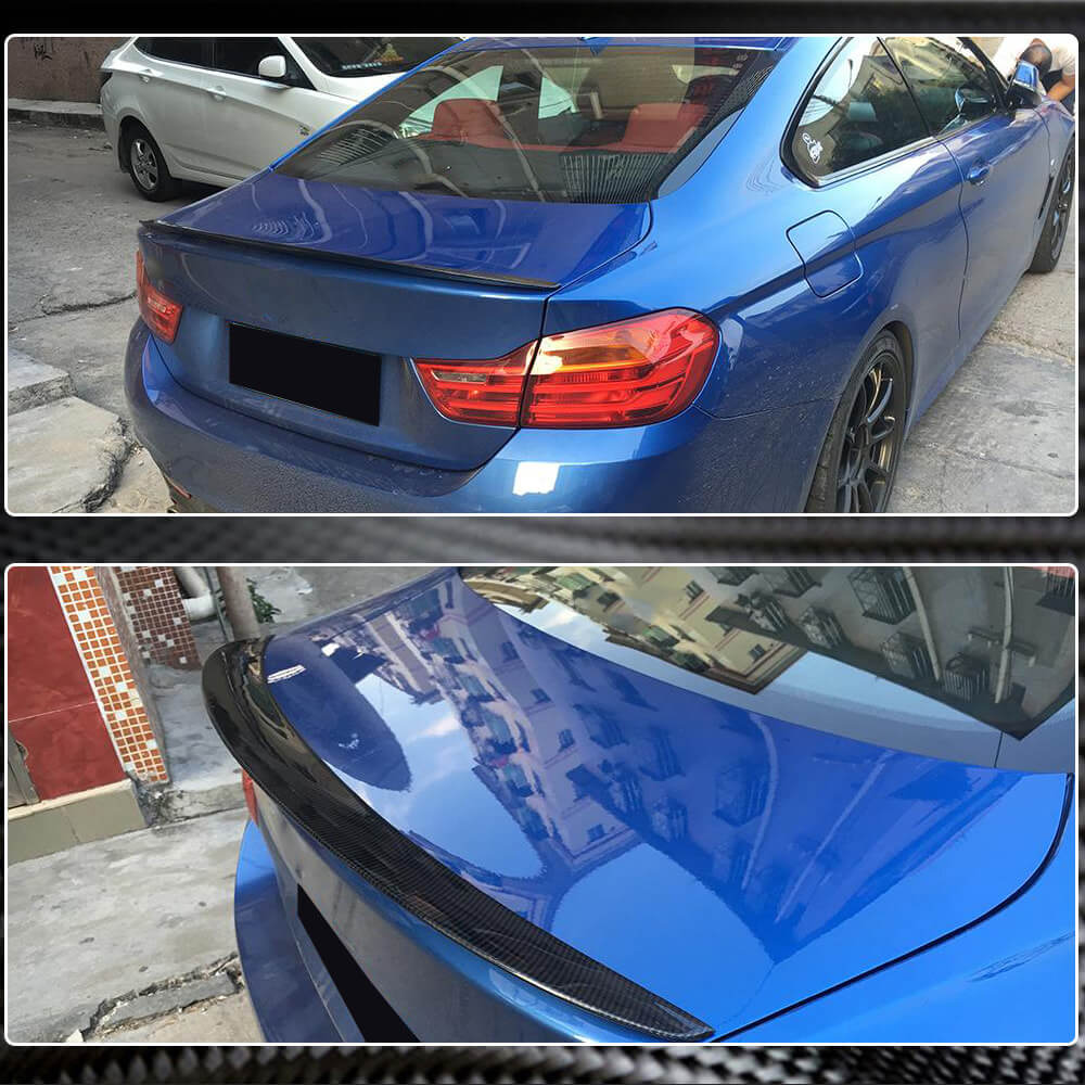 Rear Trunk Spoiler Carbon Fiber V8 (Coupe) for BMW 4 series F-32 2012-2020 - image 5