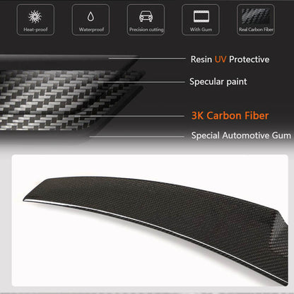 Rear Trunk Spoiler Carbon Fiber V2 for Audi A6 C8 2018- - image 5