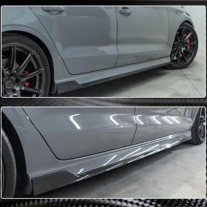 Side skirts V1 (for S-Line Sedan, Carbon) for Audi A3 2012-2020 - image 5