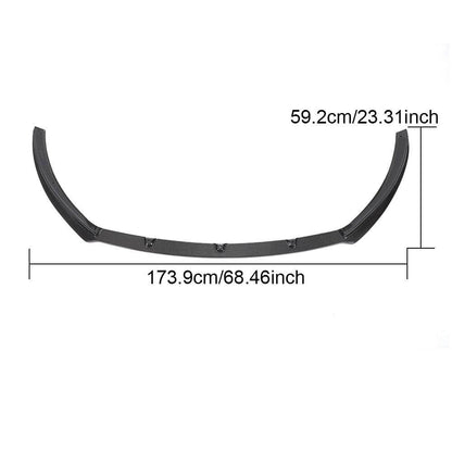 Front Bumper Lip Spoiler (for 2012-2018, Carbon) for Volkswagen Passat СС 2008-2017 - image 5