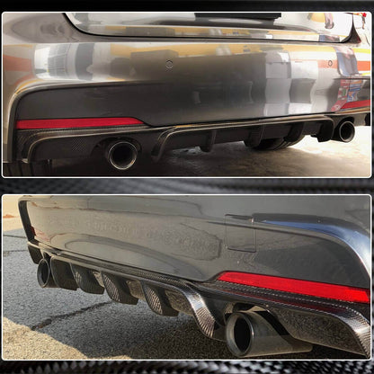 Rear Bumper Diffuser Carbon Fiber V1 (for M-Sport) for BMW 3 series F-30/31/34 2012-2019 - image 5