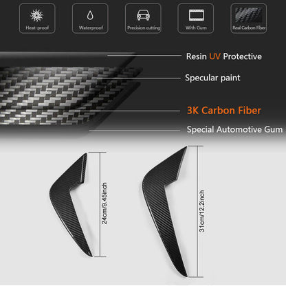 Front Bumper Splitters Carbon Fiber V1 (for F87 M2 2016-2020) for BMW 2 Series F22/23 2014-2021 - image 5