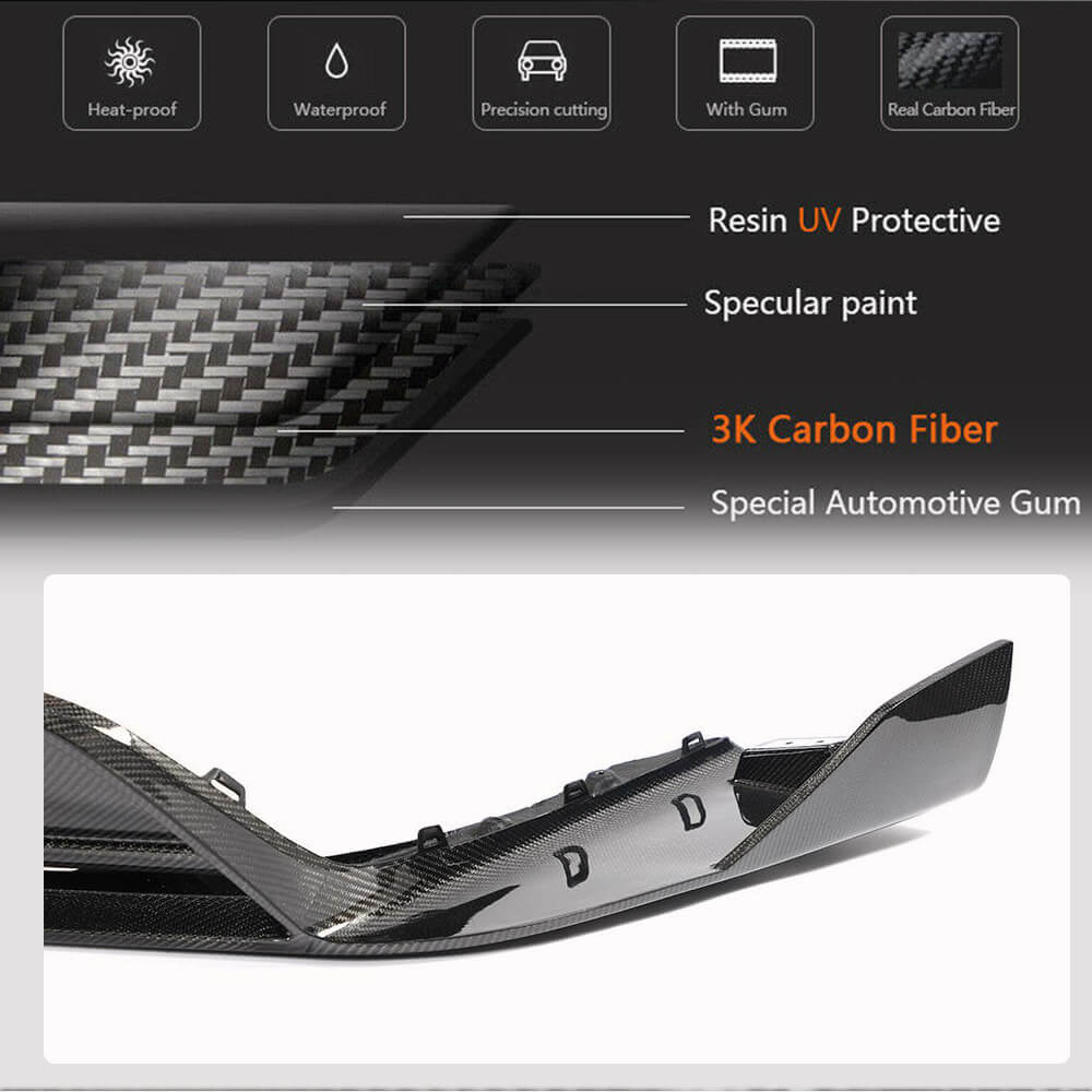 Rear Bumper Diffuser Carbon Fiber V2 (2021-2023) for Tesla Model S - image 5