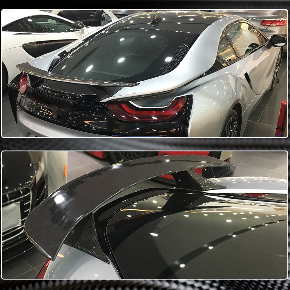 Rear Trunk Spoiler Carbon Fiber V1 for BMW I8 2014-2020 - image 5