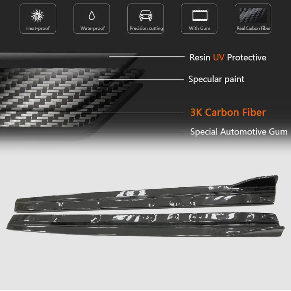 Side Skirts (for Base SD, Carbon) for Audi A3 2012-2020 - image 5