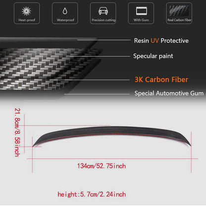 Rear Trunk Spoiler Carbon Fiber V5 (SD) for BMW 5 series E-60/61 2003-2010 - image 5