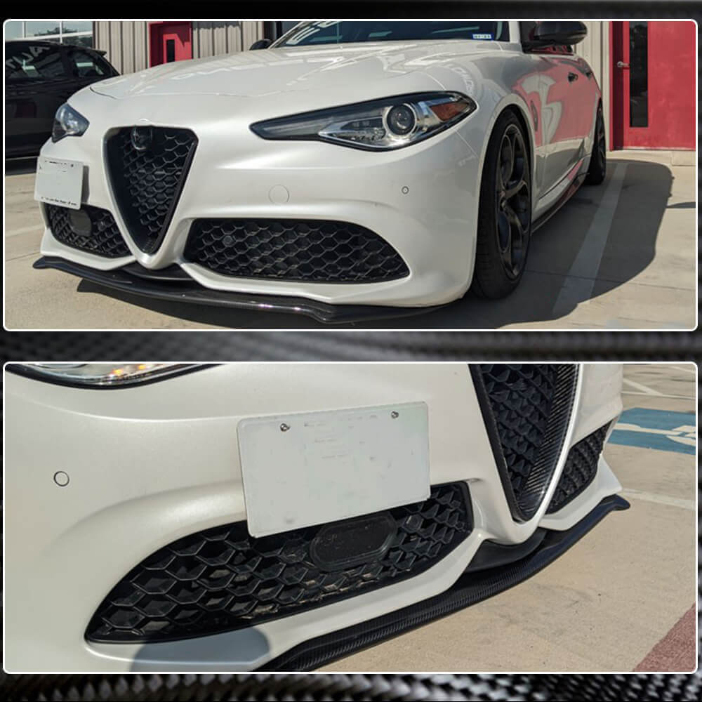 Front Bumper Lip V2 (for Sport, Carbon) for Alfa Romeo Giulia 2016-2022 - image 5
