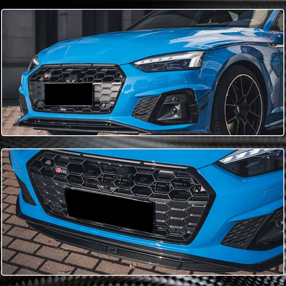Front bumper lip V1 (for S-Line 2021-2025, Carbon) for Audi A5 2016-2025 - image 5