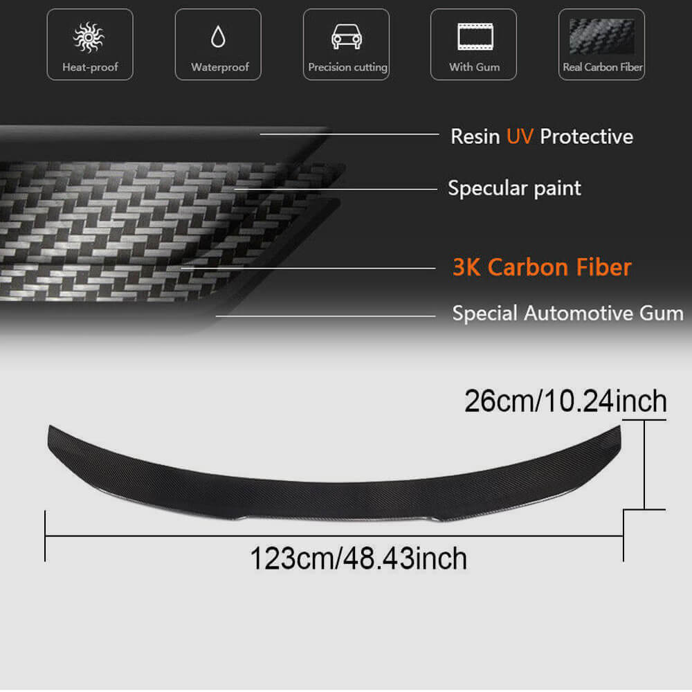 Rear Trunk Spoiler Carbon Fiber V16 (SD) for BMW 3 series G20/21 2018- - image 5