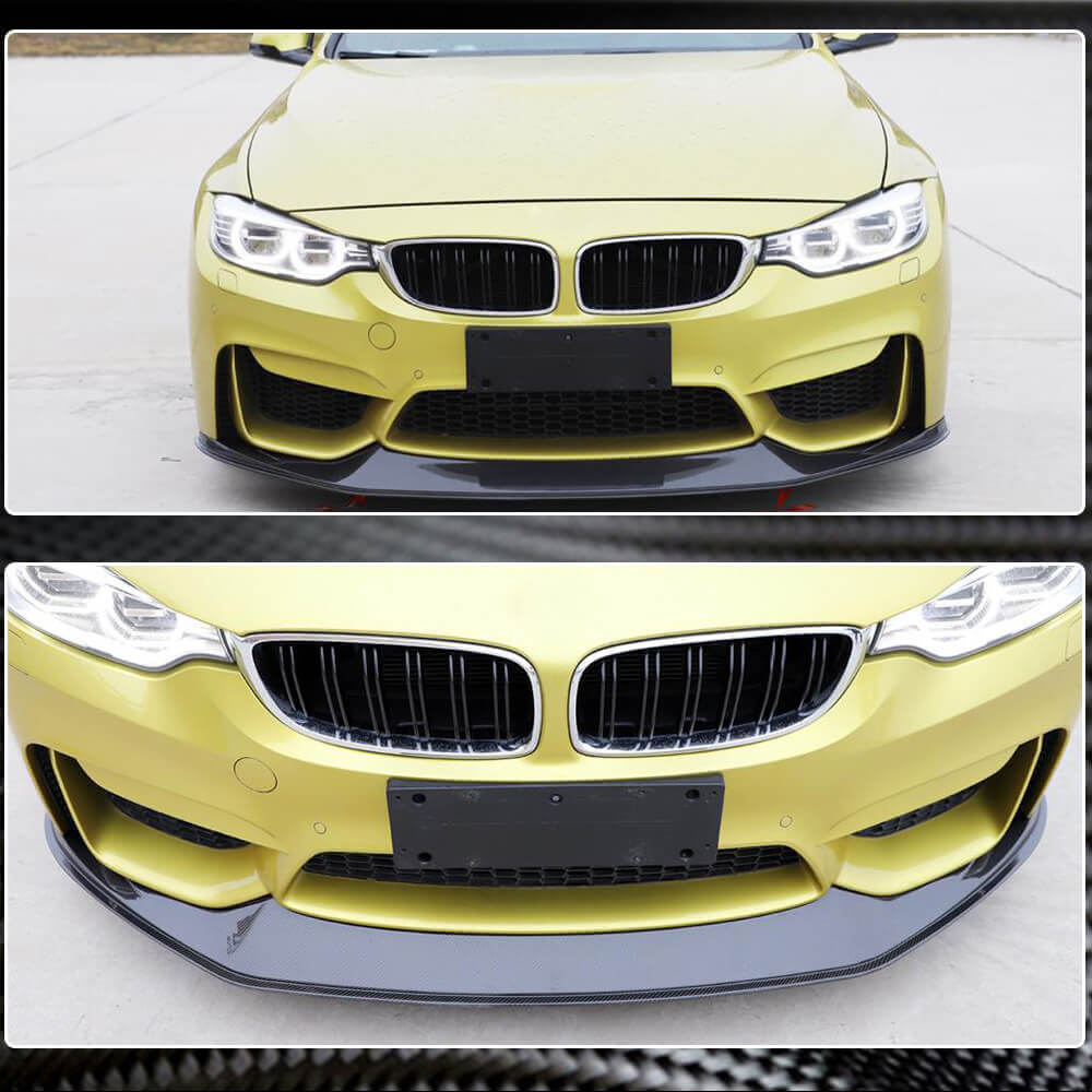 Front Bumper Lip Carbon Fiber V7 (for F82/F83) for BMW 4 series F-32 2012-2020 - image 5
