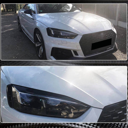 Headlight Eyelids Lamp Eyebrows Dry Carbon Fiber for Audi A5 2016-2025 - image 5