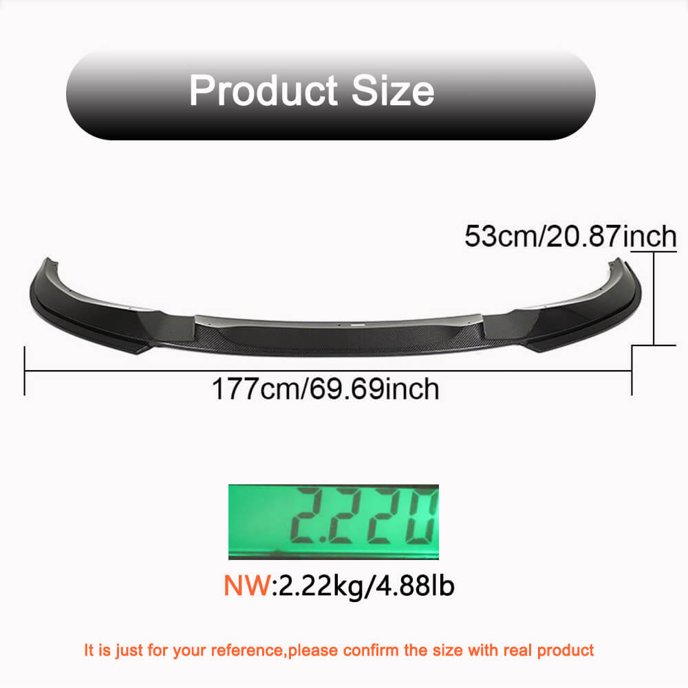 Front Bumper Lip Carbon Fiber V7 (for G26 M-Sport) for BMW 4 series G22/23/26 2020- - image 5