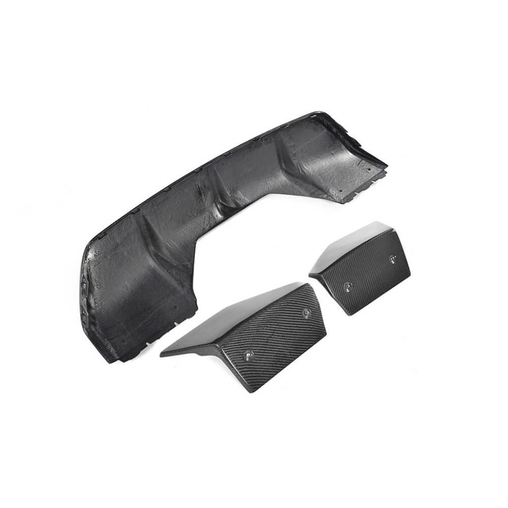 Rear Bumper Diffuser With Splitters Carbon Fiber V1 (M-Sport) for BMW X6 F-16 2014-2019 - image 5