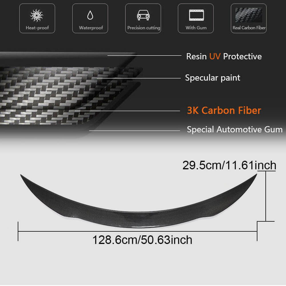Spoiler (convertible, Carbon) for Mercedes C-class W205 2014-2021 - image 5