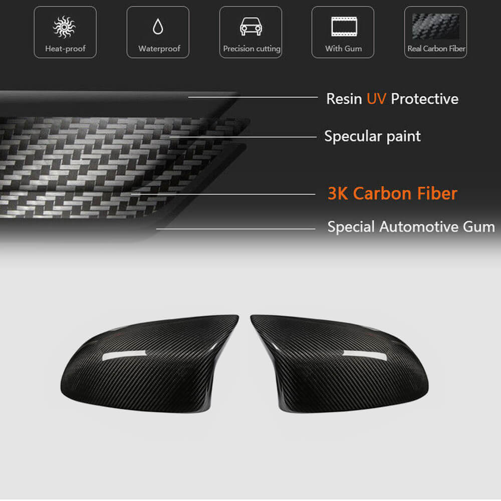 Mirror Covers Add-on Dry Carbon Fiber (for F85) for BMW X5 F-15 2013-2018 - image 5