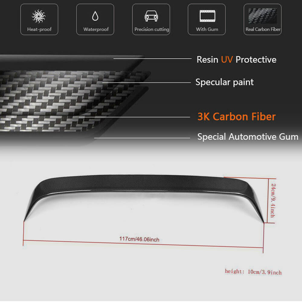 Visor Trim (for SD 2015-2019, Carbon) for Mercedes C-сlass W205 2014-2021 - image 5
