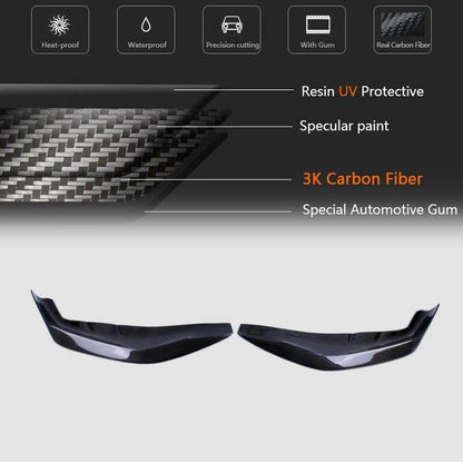 Front Bumper Splitters Carbon Fiber V3 (for M-Sport 2017-2020) for BMW 5 Series G30/31 2017-2023 - image 5
