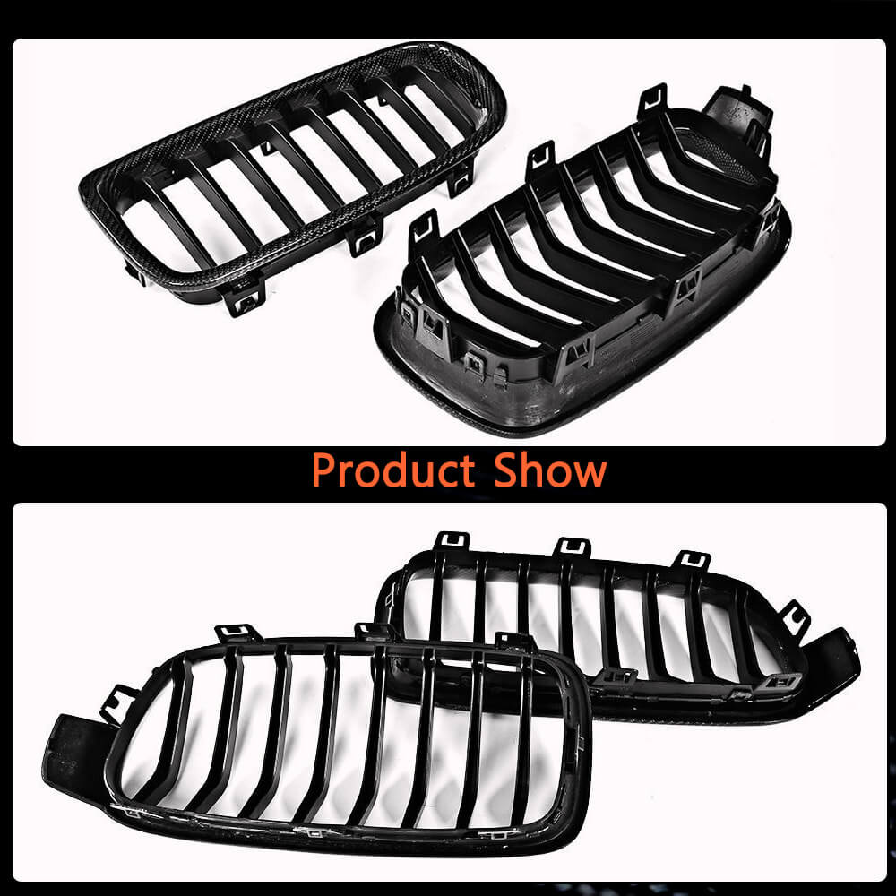 Grille Kidney 1 Bar (Carbon) for BMW 3 Series F-30/31/34 2012-2019 - image 5
