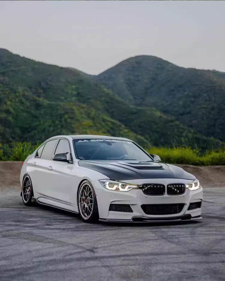 Front Bumper Lip V-Style for F30 M-Sport, Carbon for BMW 3 Series F-30/31/34 2012-2019 - image 5