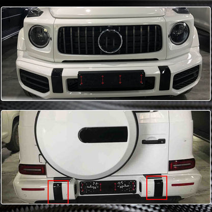 A set of linings on the front and rear bumper (for G63 AMG, Dry carbon) for Mercedes G class W463 2018-2024 - image 5