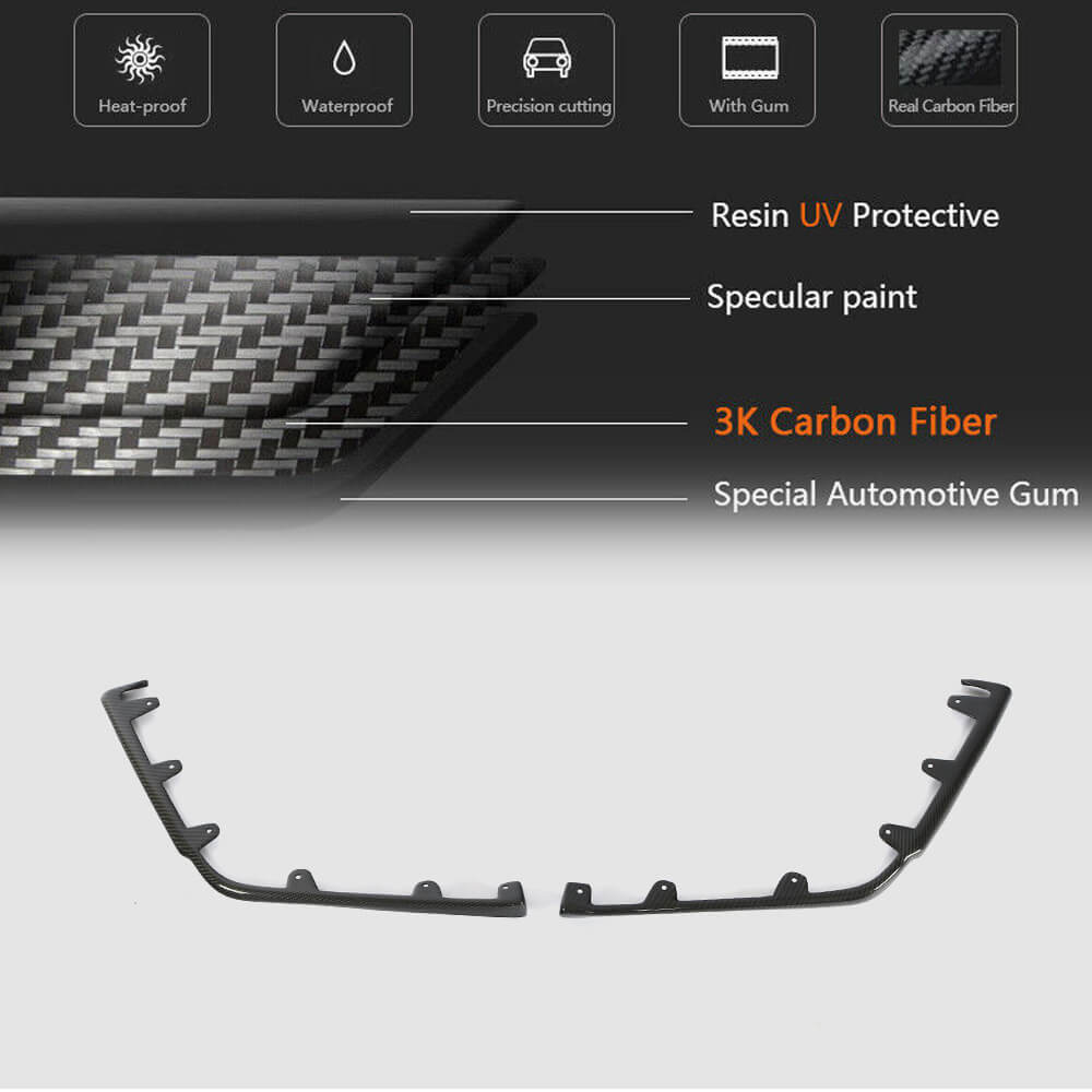 Covers on the front bumper Flap (for CTS V Coupe, Carbon) for Cadillac CTS 2007-2014 - image 5