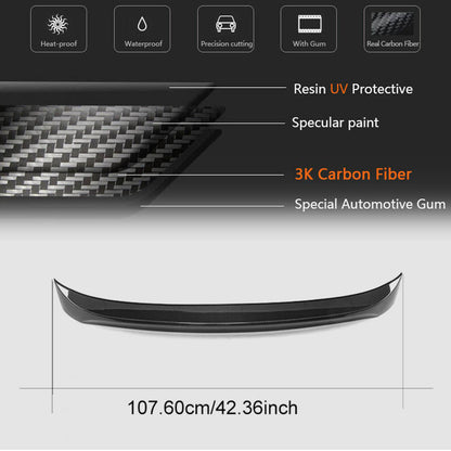 Rear Trunk Spoiler Carbon Fiber for Bentley Continental GT 2011-2018 - image 5