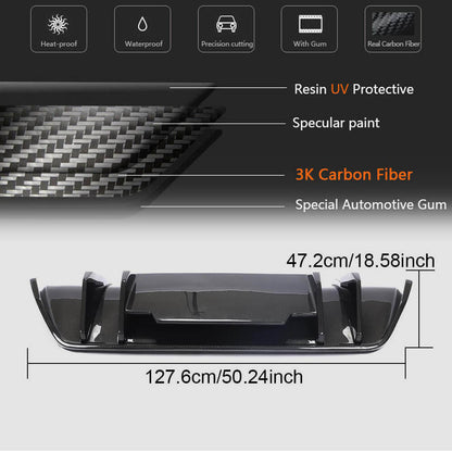 Rear Bumper Diffuser Dry Carbon Fiber for Audi R8 2006-2015 - image 5