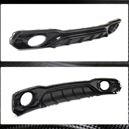 Rear bumper diffuser with exhaust tips (for S-Line 2018-2022, Dry Carbon) for Audi A7 2018- - image 5