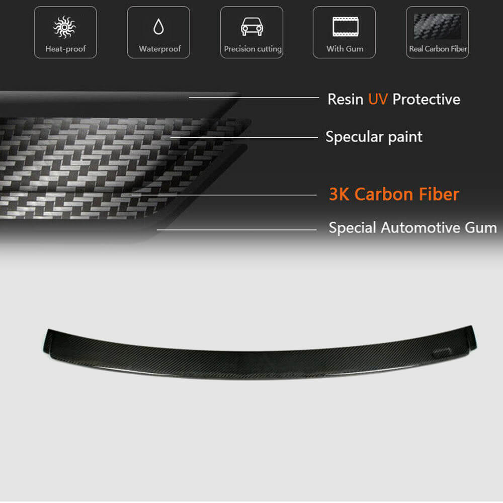 Rear Window Spoiler Visor (for F30/F80, Carbon) for BMW 3 Series F30/F31 2012-2019 - image 5